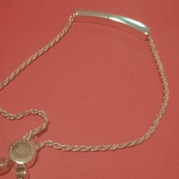 Linear Chain Silver Bracelet Monica Vinader - engraved - Picture 7 of 10